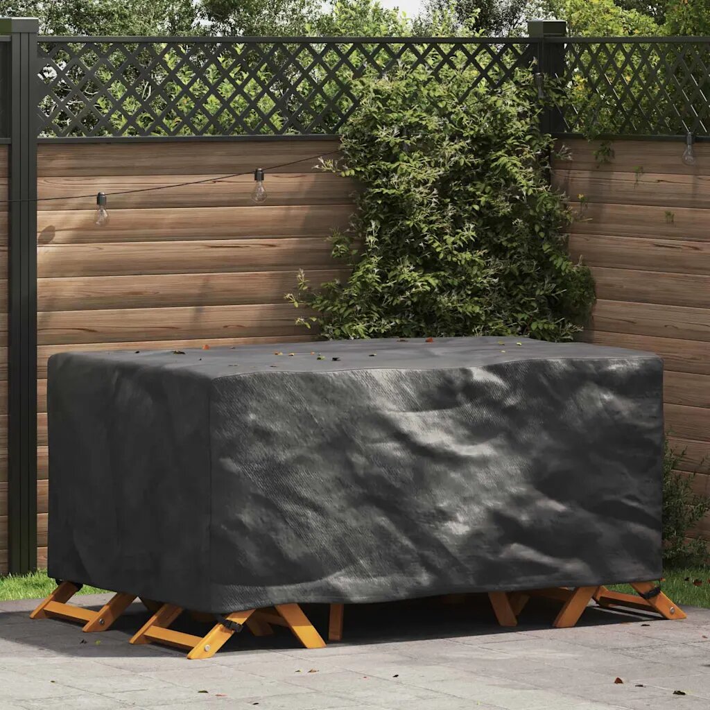 vidaXL Покривало за мебели Едноцветен Черно 172 x 113 x 73 cm 600D