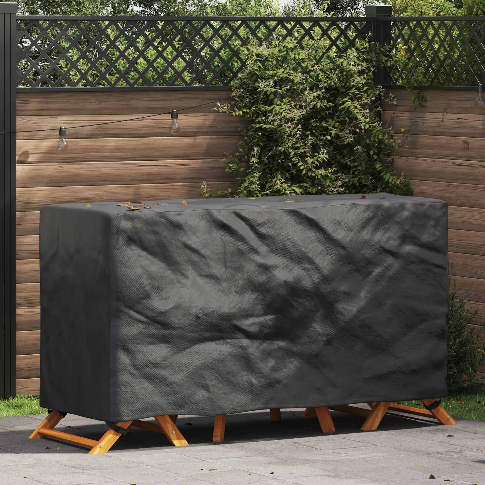 vidaXL Покривало за мебели Едноцветен Черно 180 x 70 x 90 cm 210D