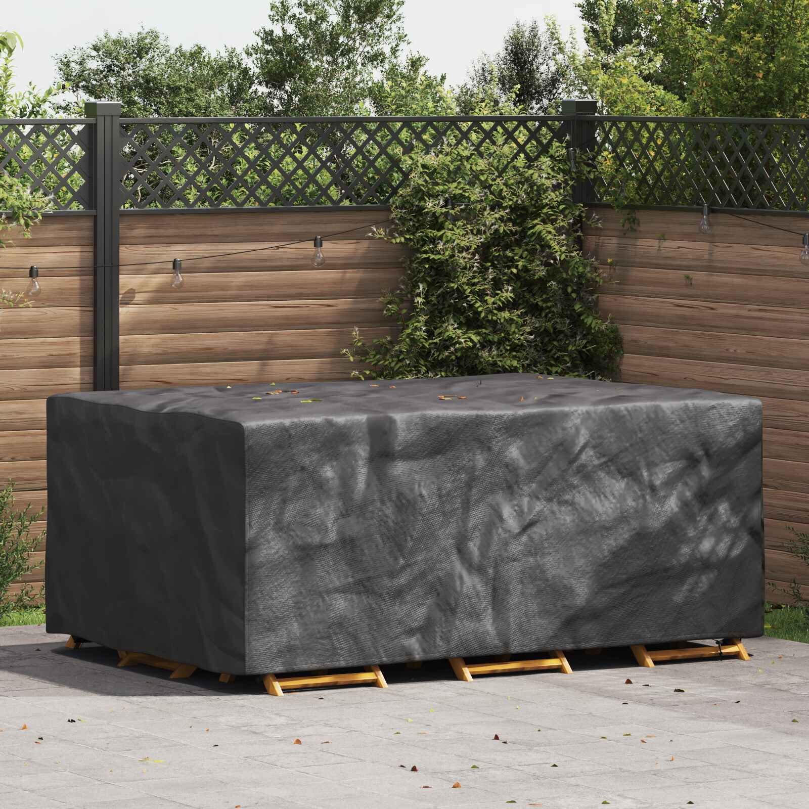 vidaXL Покривало за мебели Едноцветен Черно 210 x 130 x 70 см 210D