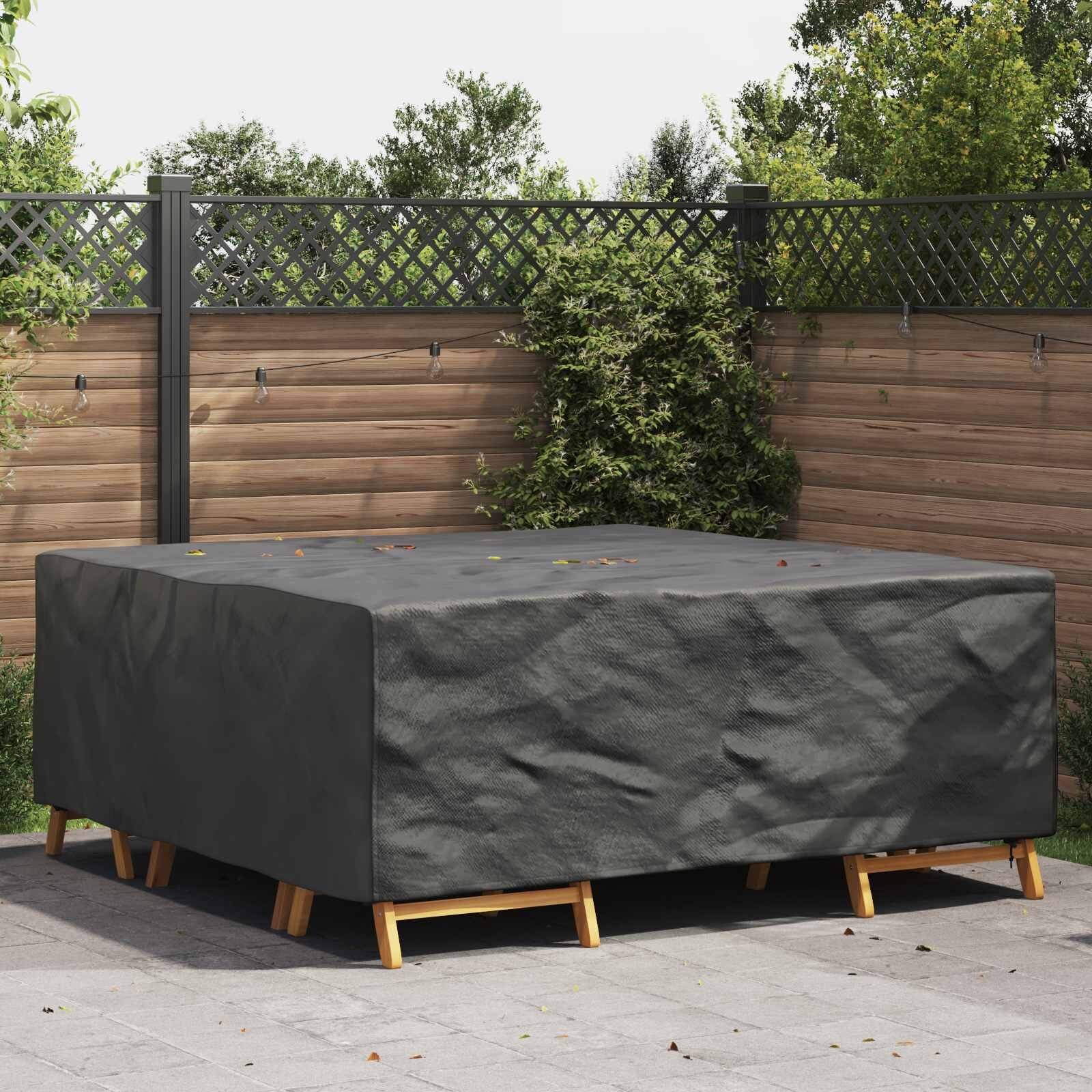 vidaXL Покривало за мебели Едноцветен Черно 210 x 200 x 70 см 210D