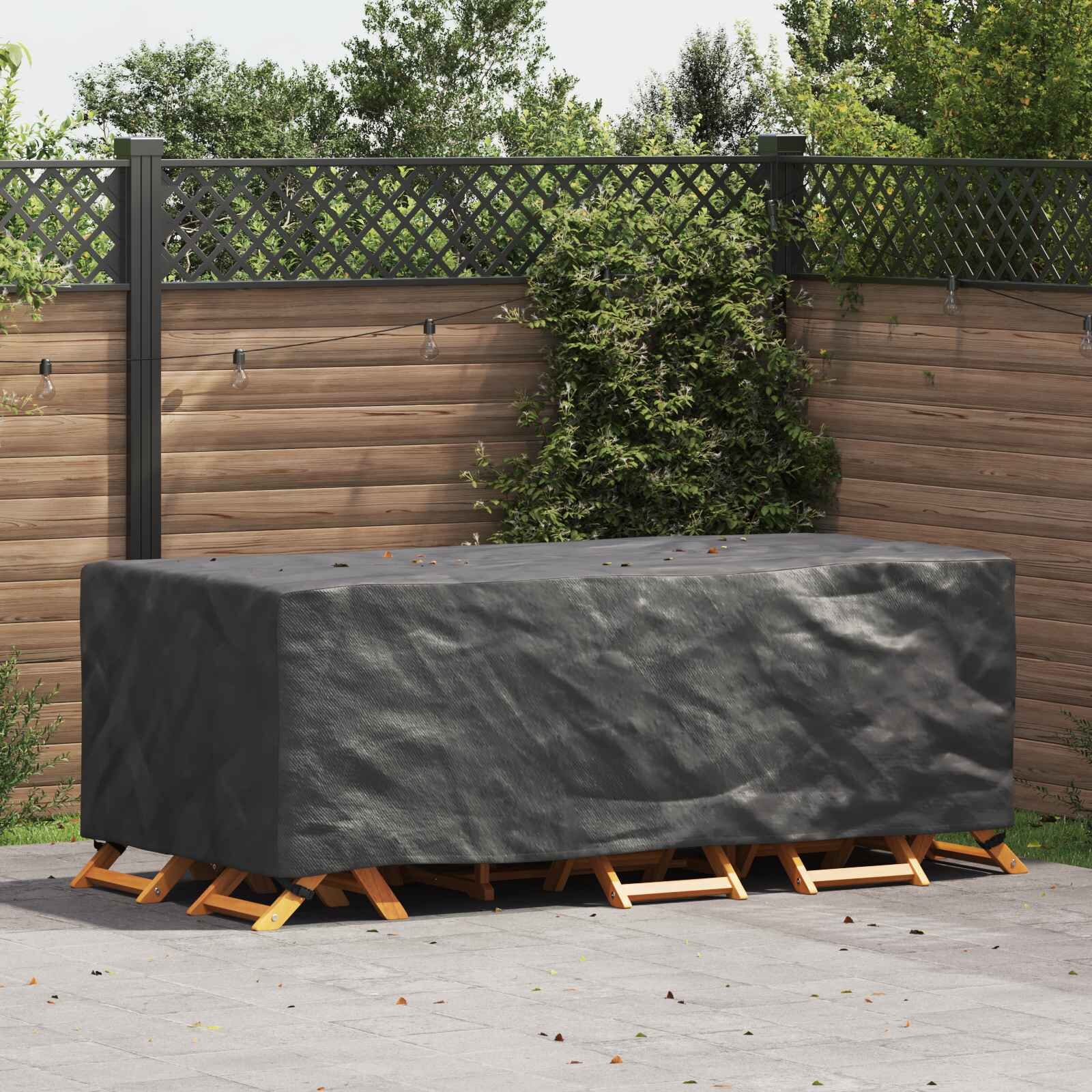 vidaXL Покривало за мебели Едноцветен Черно 229 x 113 x 73 cm 210D