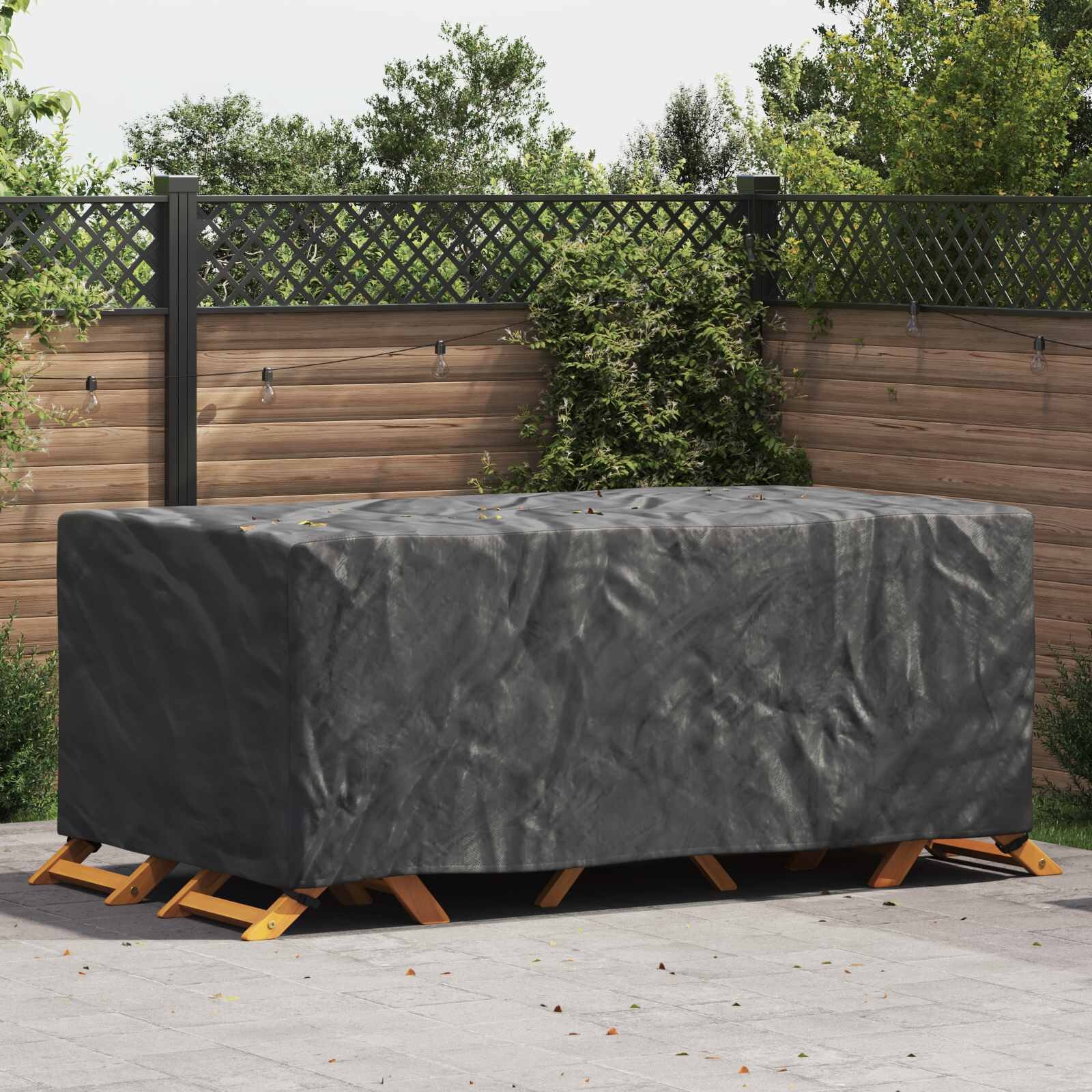 vidaXL Покривало за мебели Едноцветен Черно 240 x 140 x 90 cm 210D