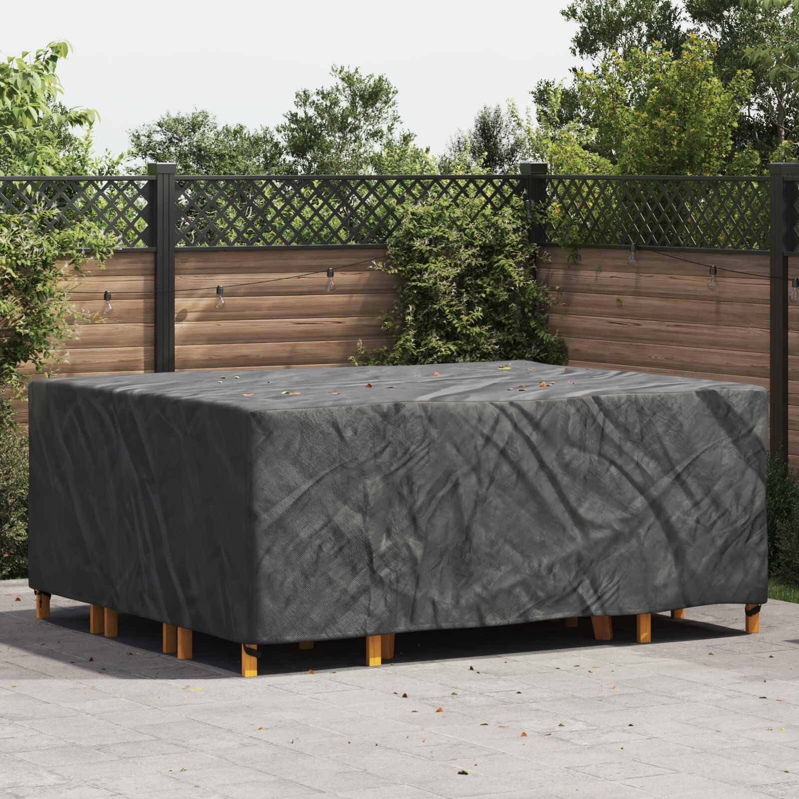 vidaXL Покривало за мебели Едноцветен Черно 250 x 210 x 90 cm 600D