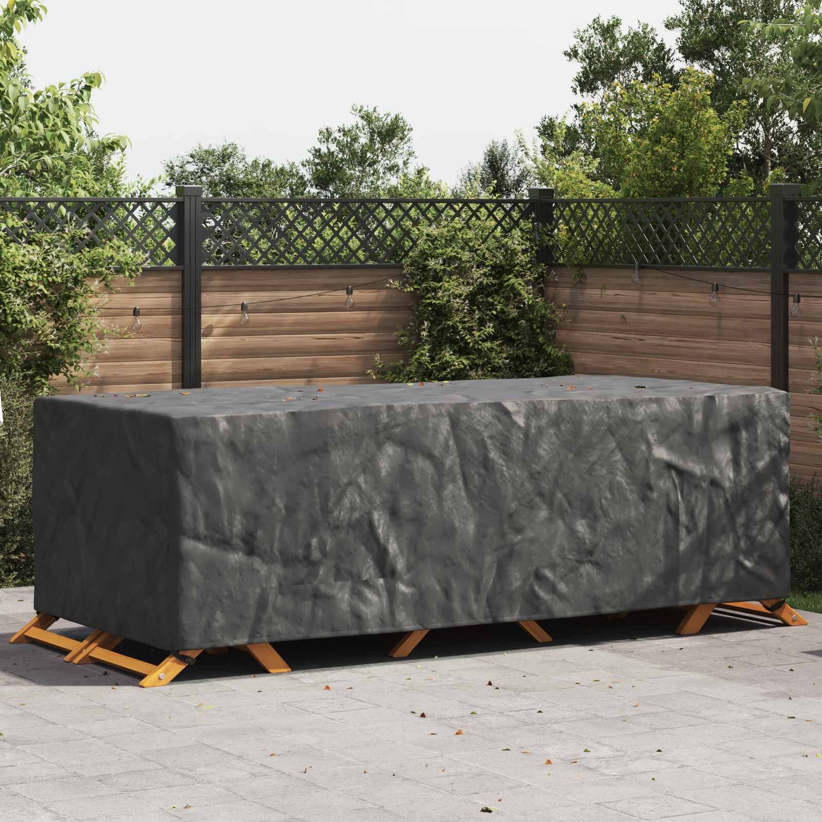 vidaXL Покривало за мебели Едноцветен Черно 300 x 110 x 70 см 210D