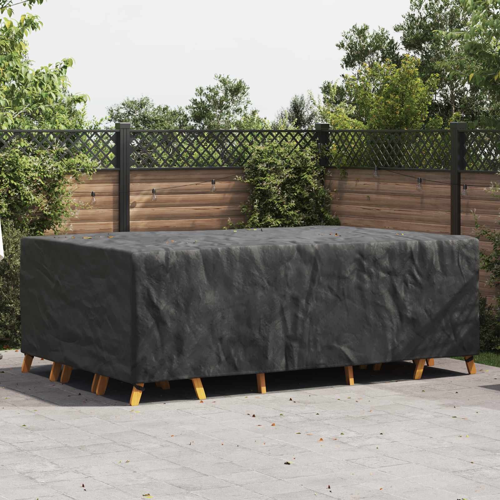 vidaXL Покривало за мебели Едноцветен Черно 300 x 200 x 90 cm 420D