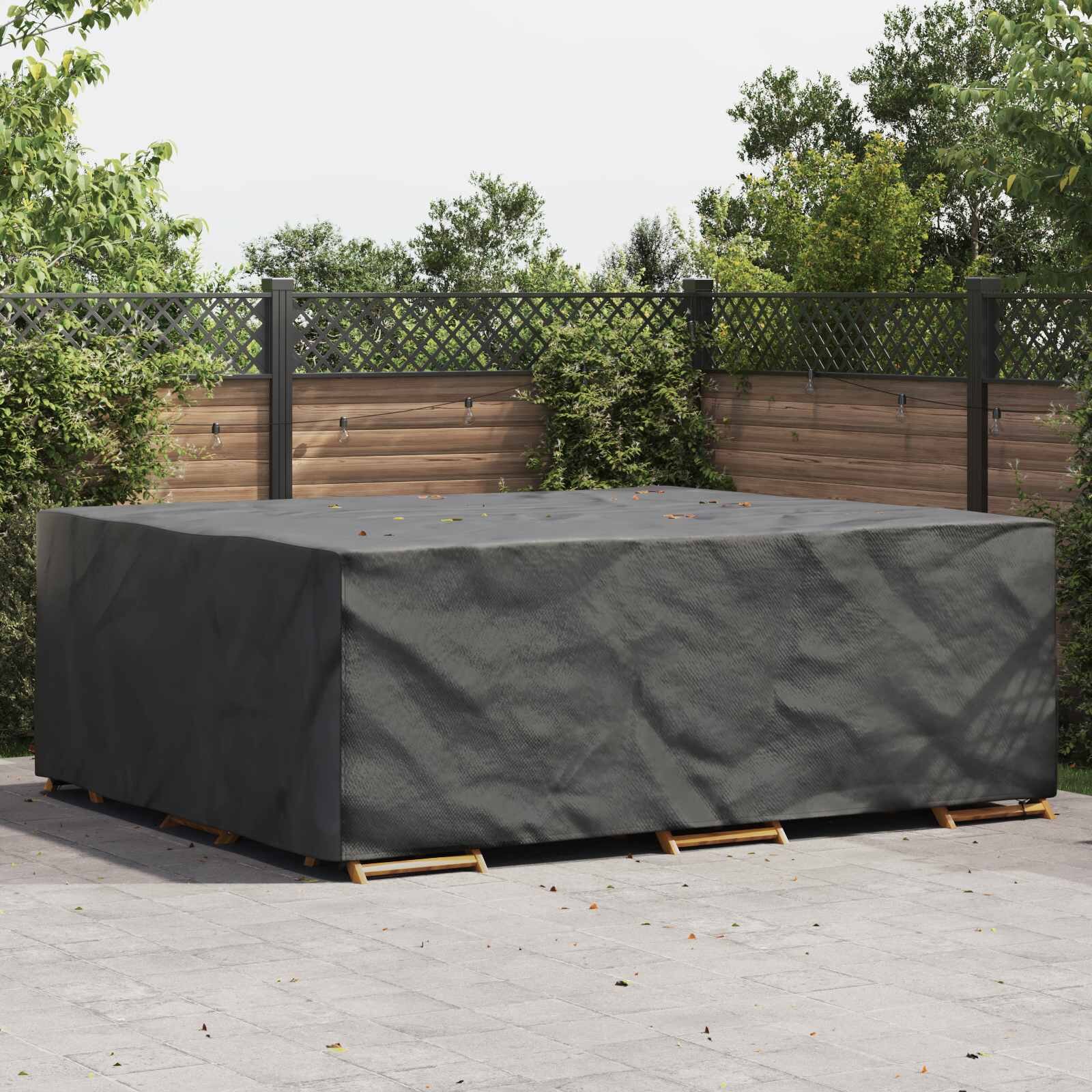 vidaXL Покривало за мебели Едноцветен Черно 300 x 250 x 100 cm 420D