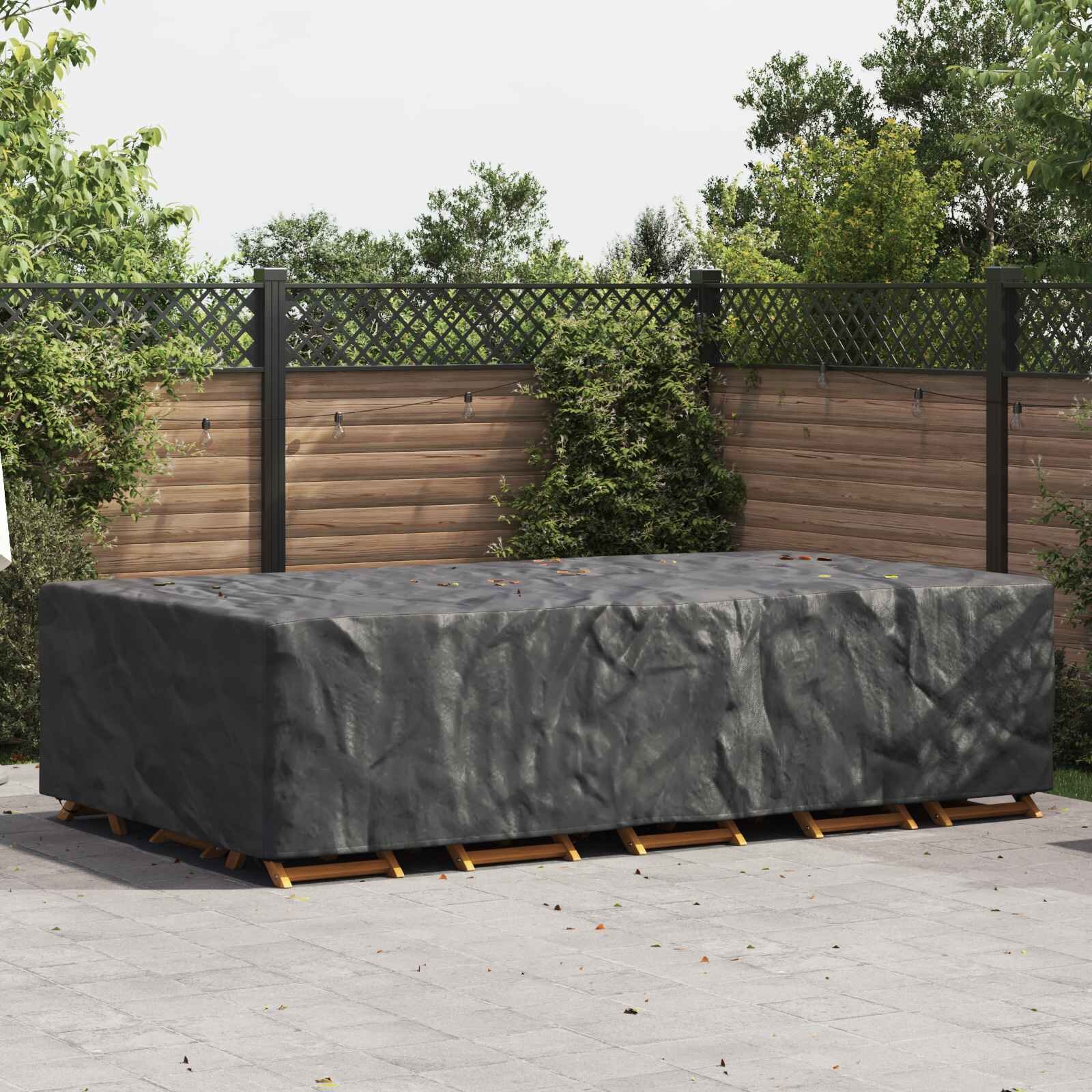 vidaXL Покривало за мебели Едноцветен Черно 315 x 180 x 74 cm 420D