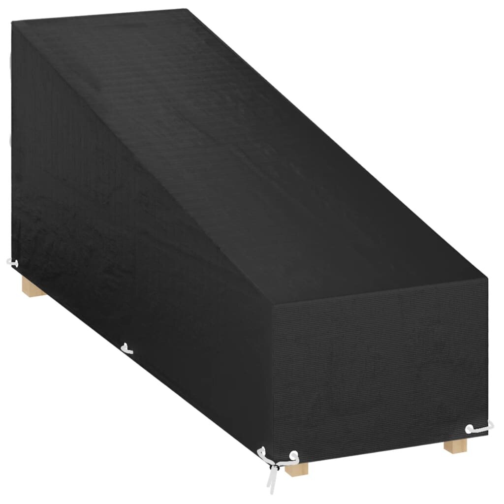 vidaXL Покривало за шезлонг 12 капси 200x65x35/60 см полиетилен