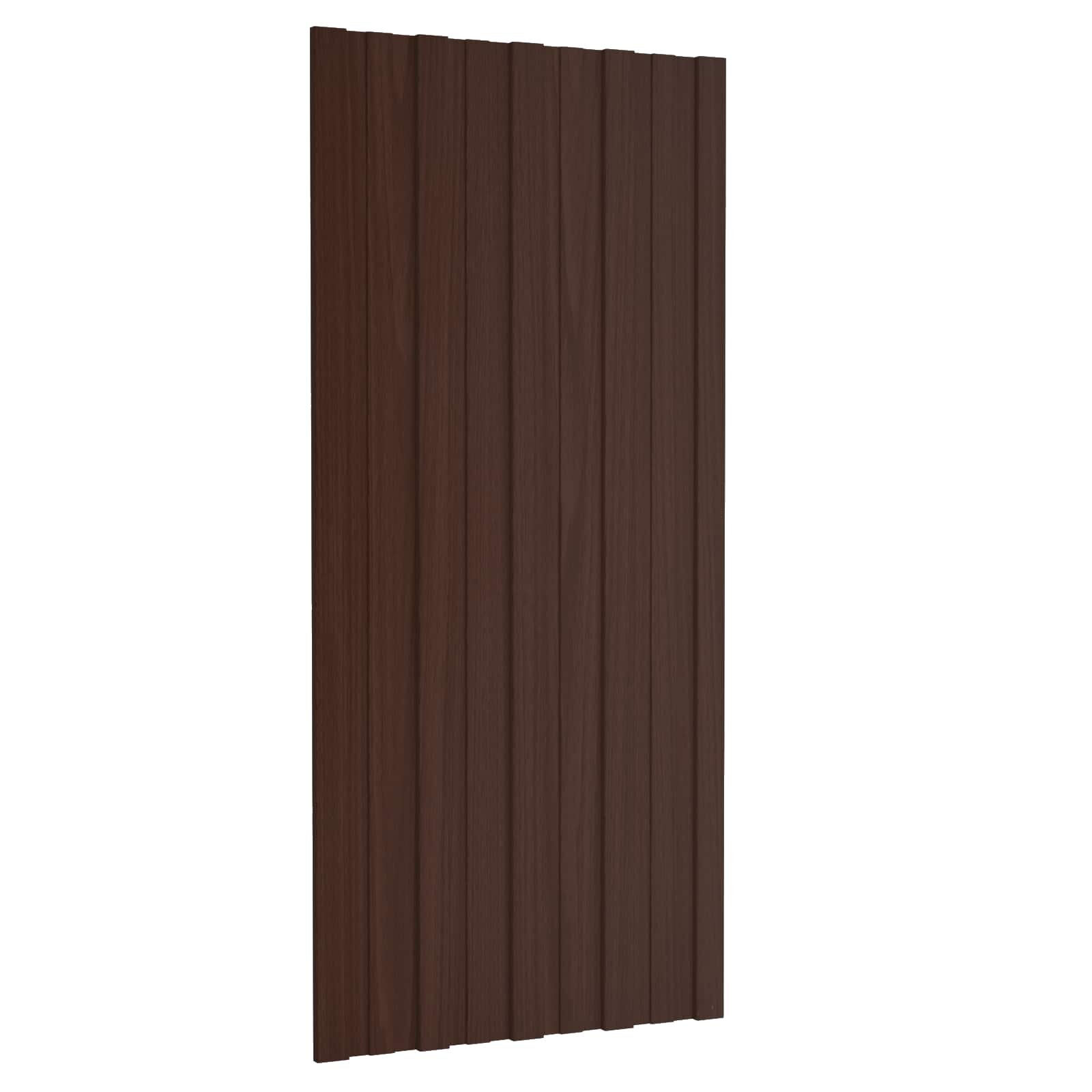 vidaXL Покривен панел 12 бр. Кафяво 100 x 45 cm Поцинкована стомана