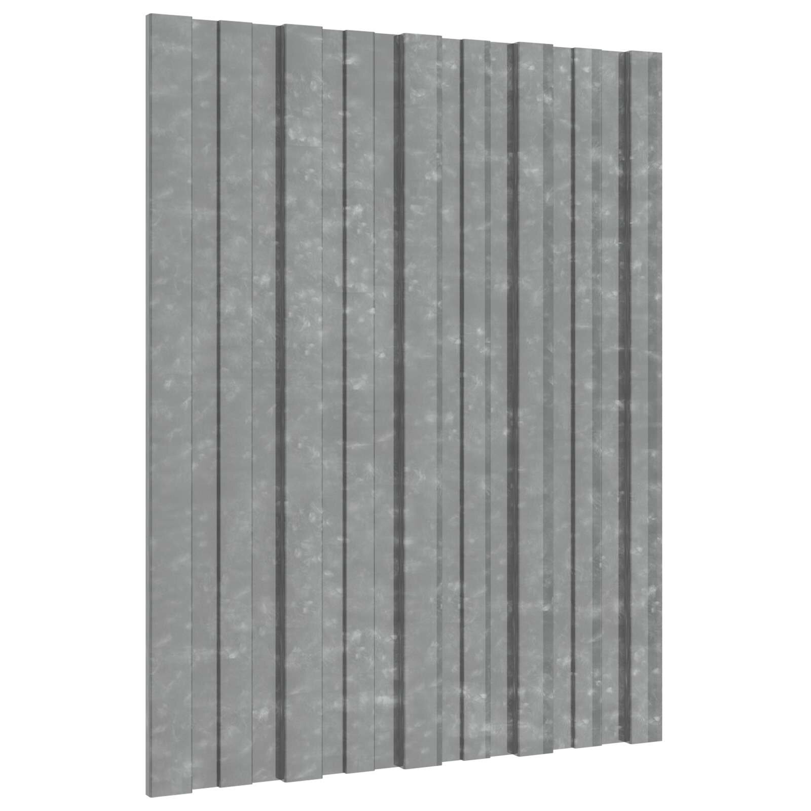 vidaXL Покривен панел 36 бр. Сребристо 60 x 45 cm Поцинкована стомана