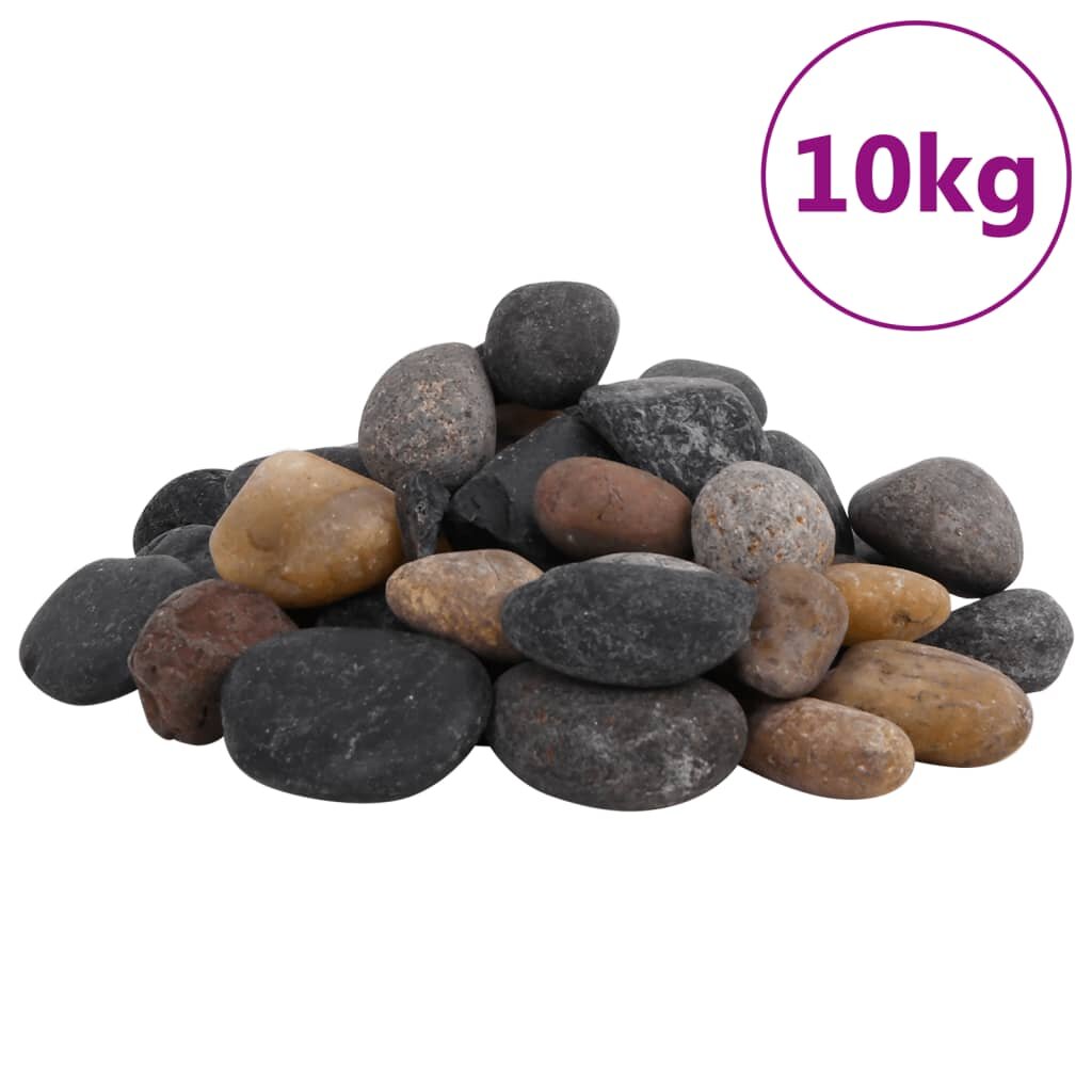 vidaXL Полирани камъчета 10 кг микс цветове 5-8 см