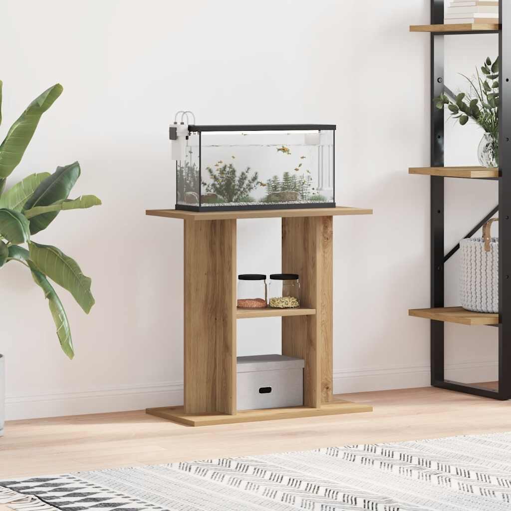 vidaXL Поставка за аквариум дъб артизан 60x30x60 см инженерно дърво