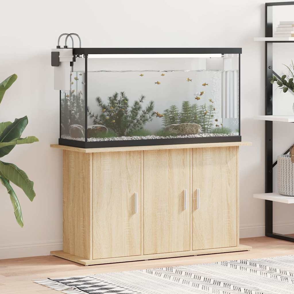 vidaXL Поставка за аквариум сонома дъб 101x41x58 см инженерно дърво