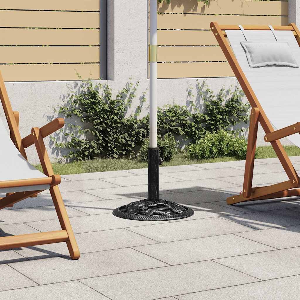 vidaXL Поставка за чадър черна 40x40x32 см чугун