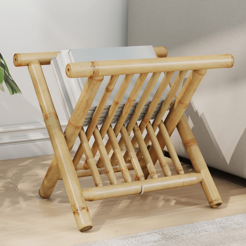 vidaXL Поставка за списания 42x305x345 см бамбук