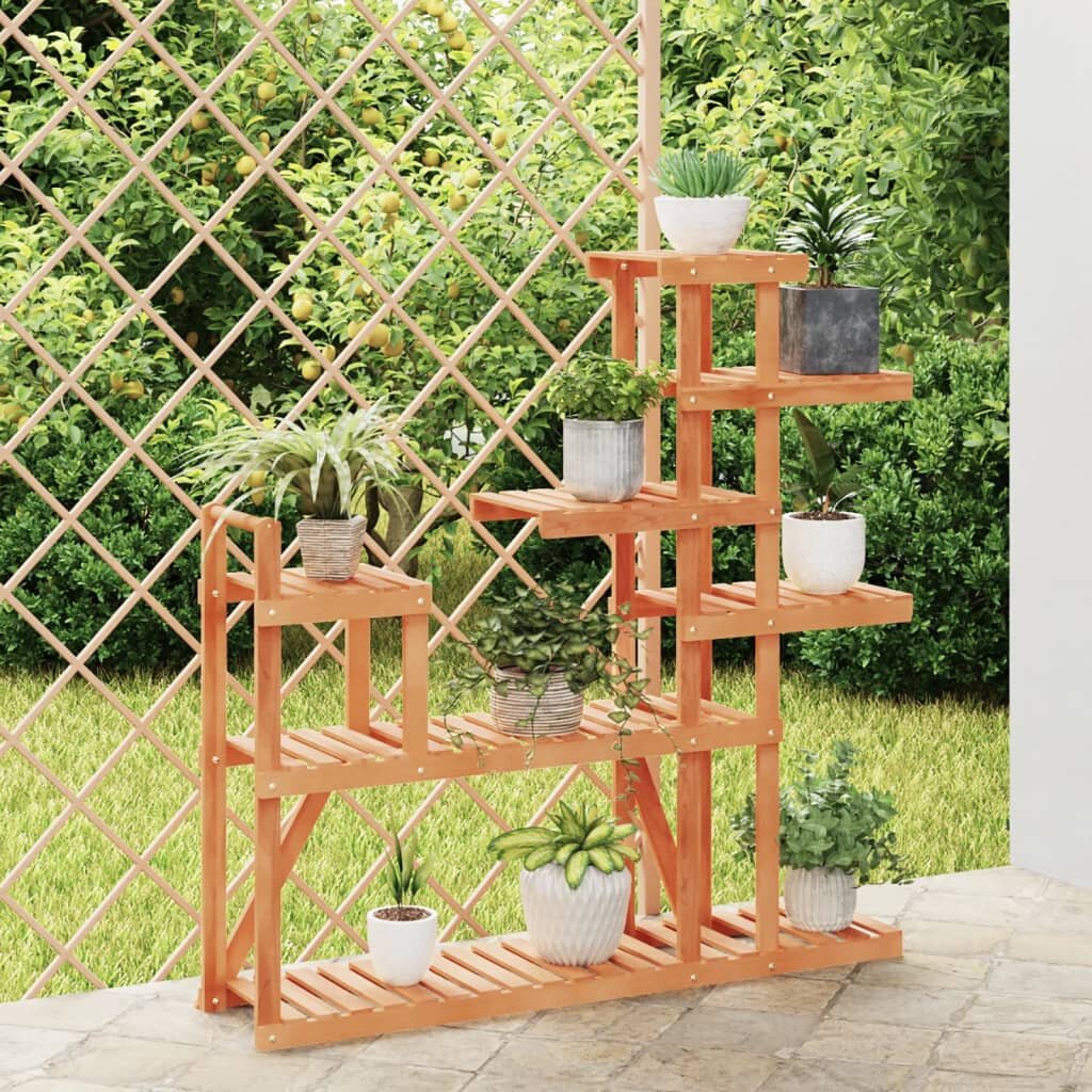 vidaXL Поставка за цветя 110x25x111 см масивна ела