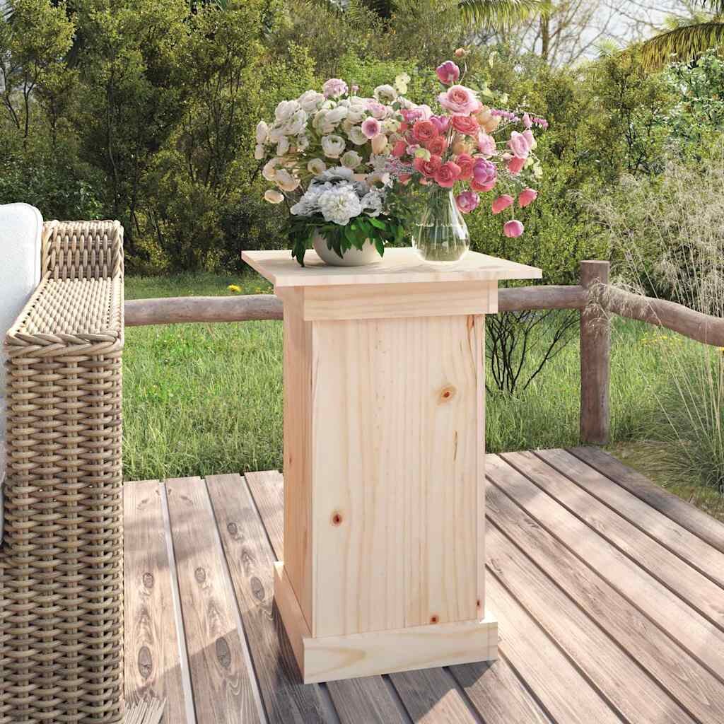 vidaXL Поставка за цветя 40x40x60 см бор масив