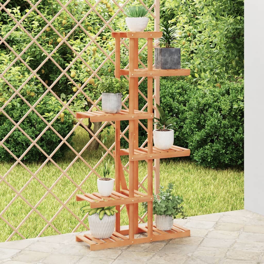 vidaXL Поставка за цветя 75x25x1405 см масивна ела
