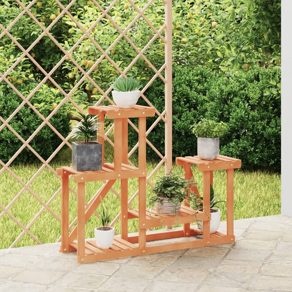 vidaXL Поставка за цветя 90x25x735 см масивна ела
