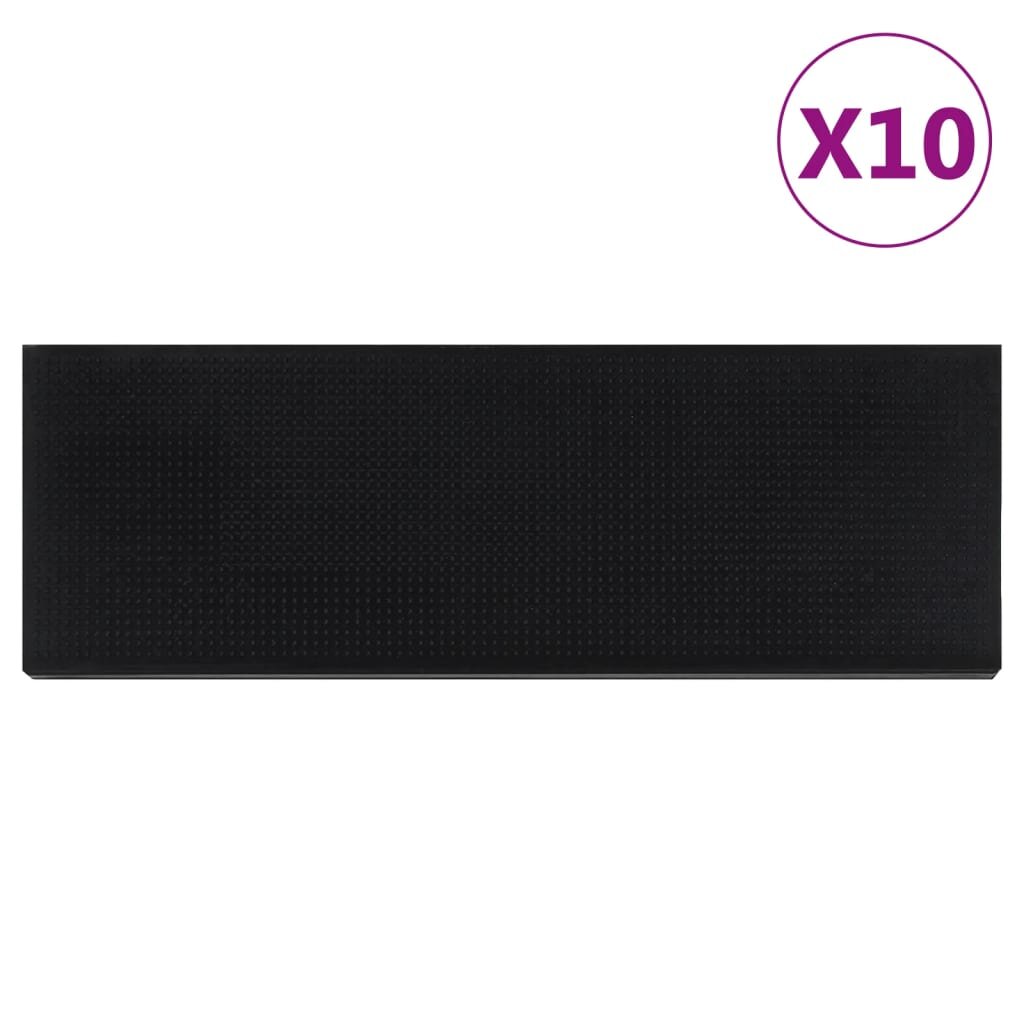 vidaXL Постелки за стъпала 10 бр 25x75 см гума