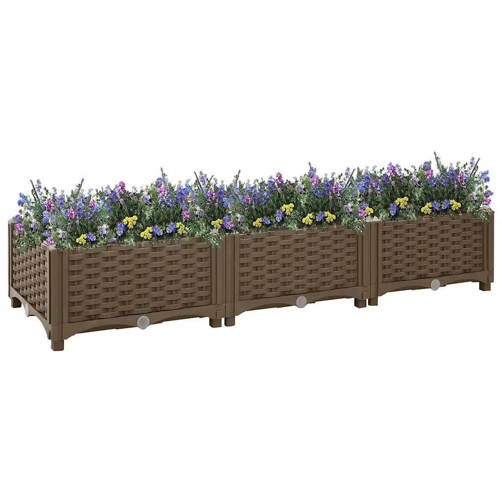 vidaXL Повдигната леха 120x40x23 см полипропилен