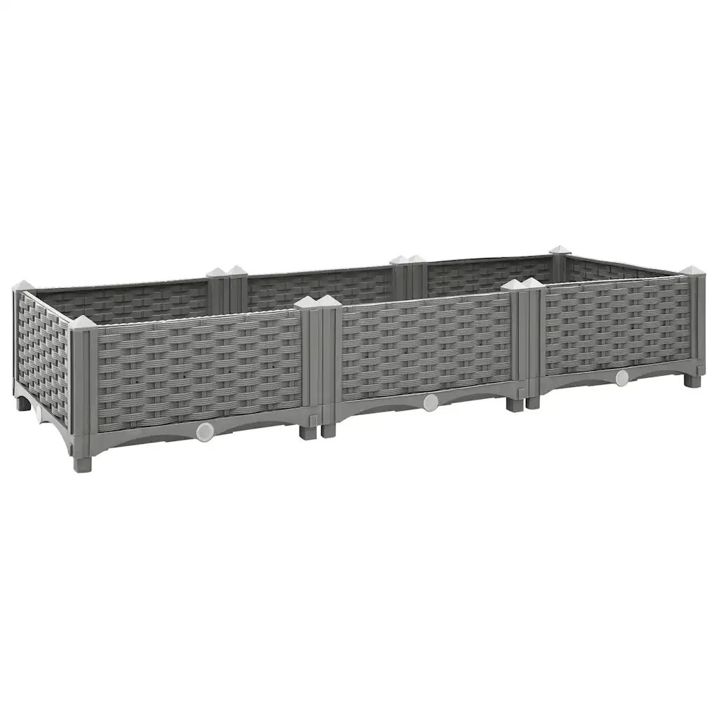 vidaXL Повдигната леха 120x40x23 см полипропилен