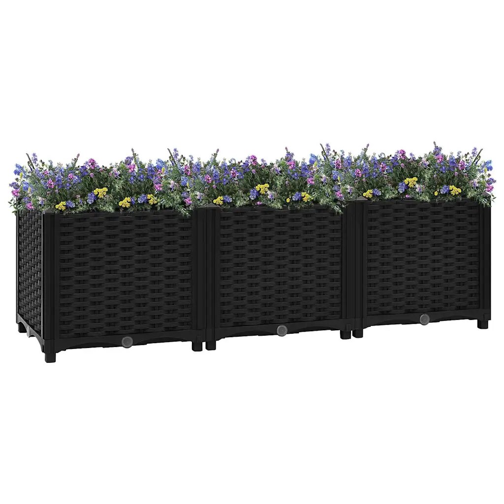 vidaXL Повдигната леха 120x40x38 см полипропилен