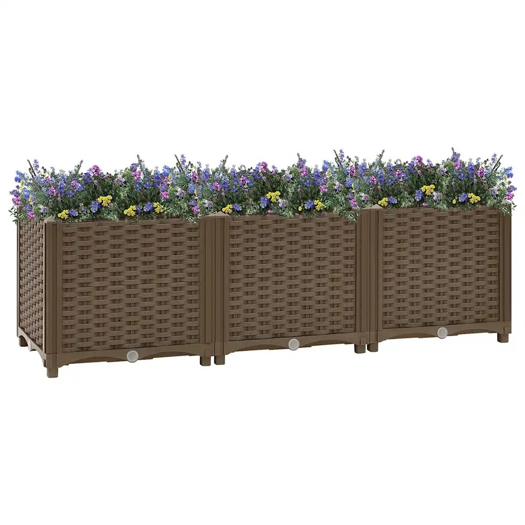 vidaXL Повдигната леха 120x40x38 см полипропилен