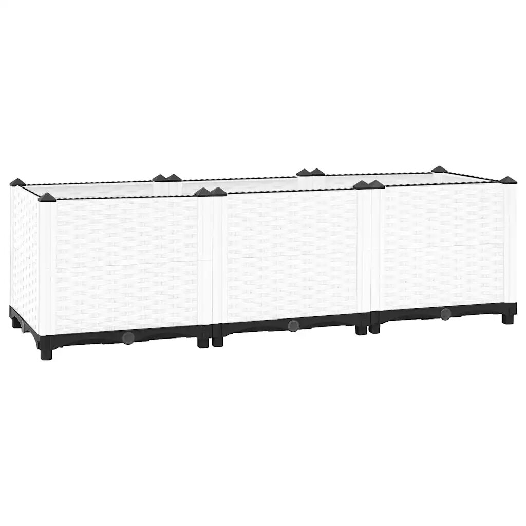 vidaXL Повдигната леха 120x40x38 см полипропилен