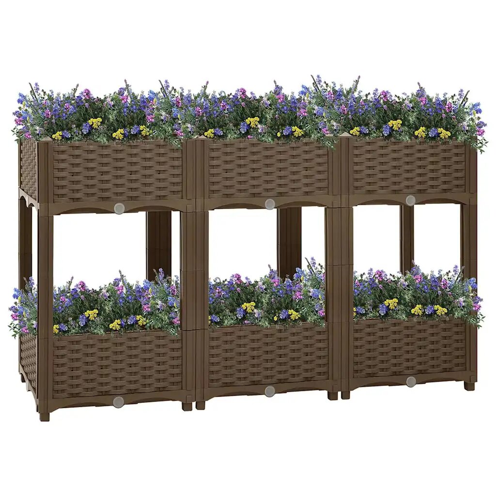 vidaXL Повдигната леха 120x40x71 см полипропилен