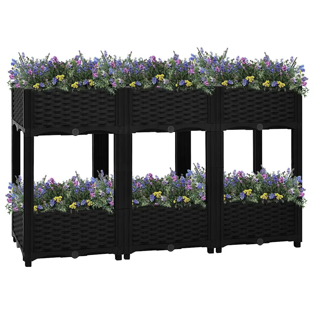 vidaXL Повдигната леха 120x40x71 см полипропилен