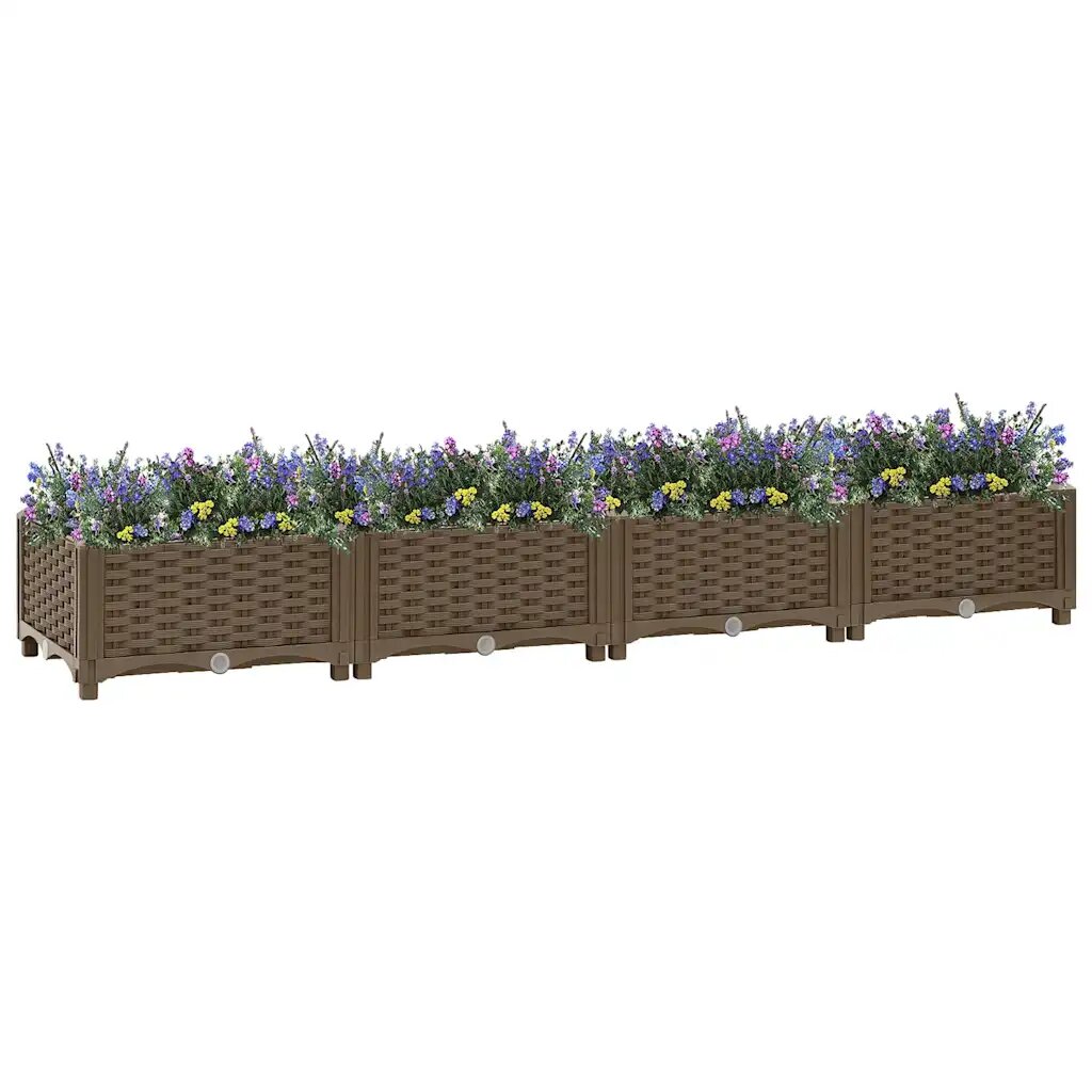 vidaXL Повдигната леха 160x40x23 см полипропилен