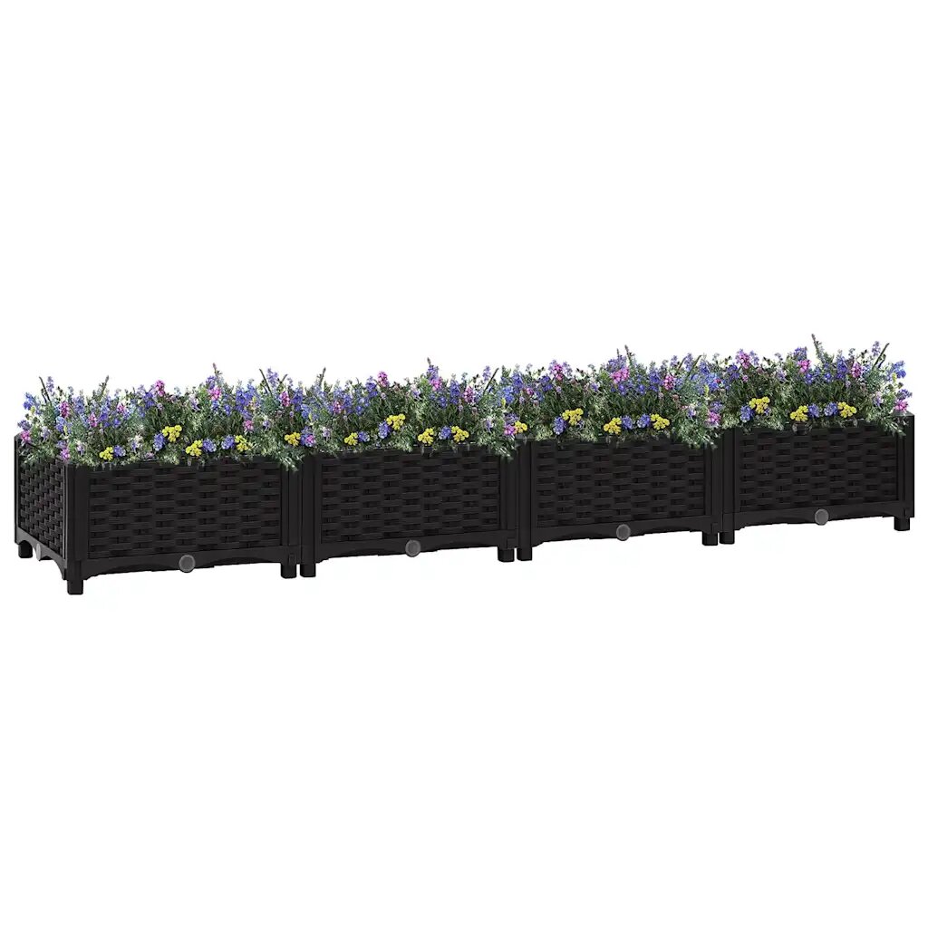 vidaXL Повдигната леха 160x40x23 см полипропилен