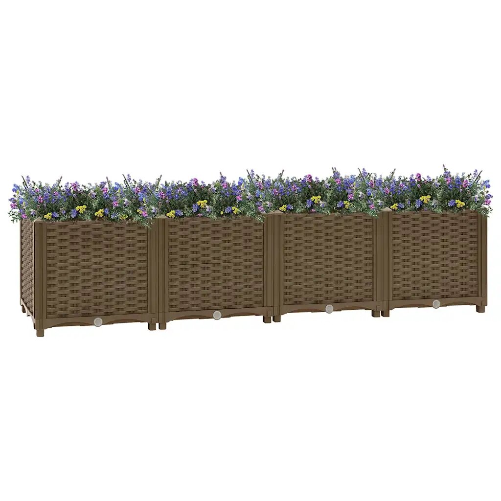 vidaXL Повдигната леха 160x40x38 см полипропилен