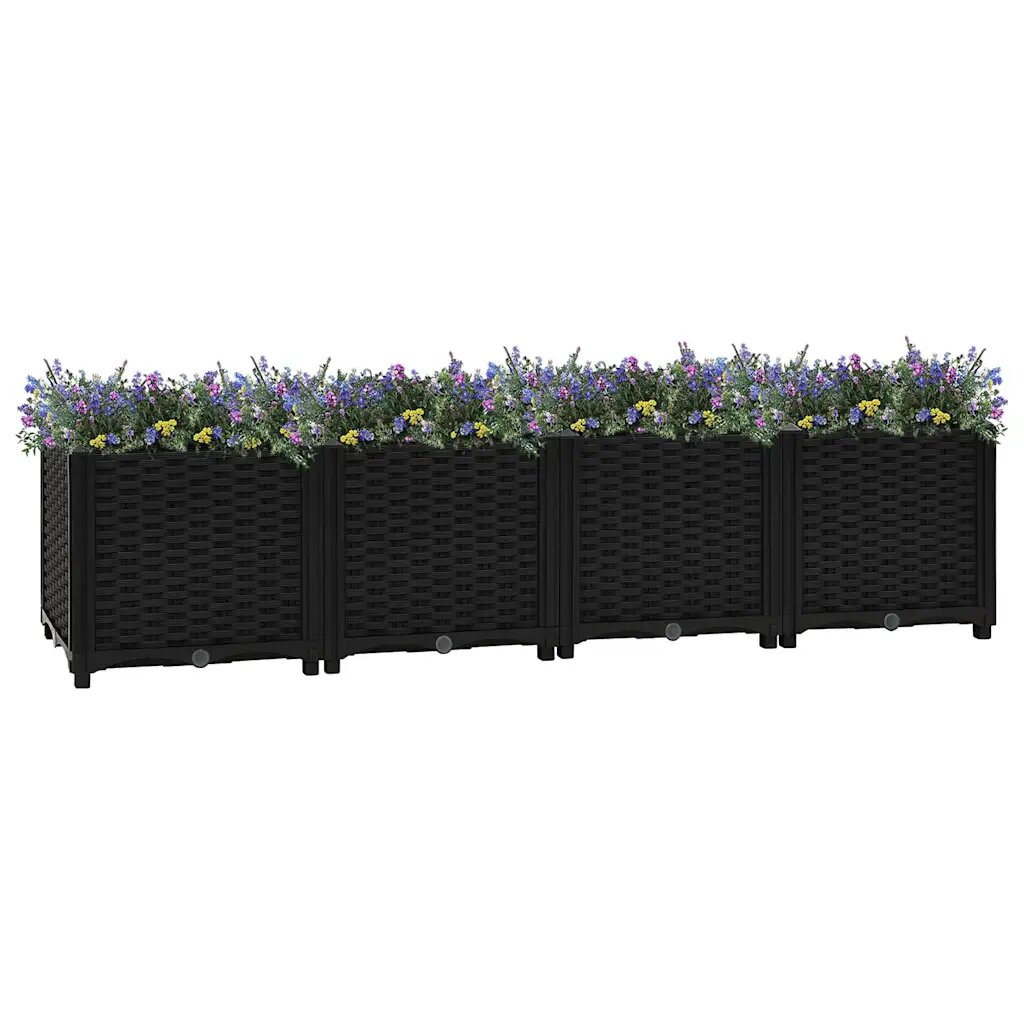 vidaXL Повдигната леха 160x40x38 см полипропилен