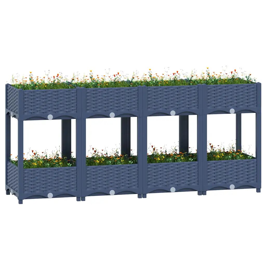 vidaXL Повдигната леха 160x40x71 см полипропилен
