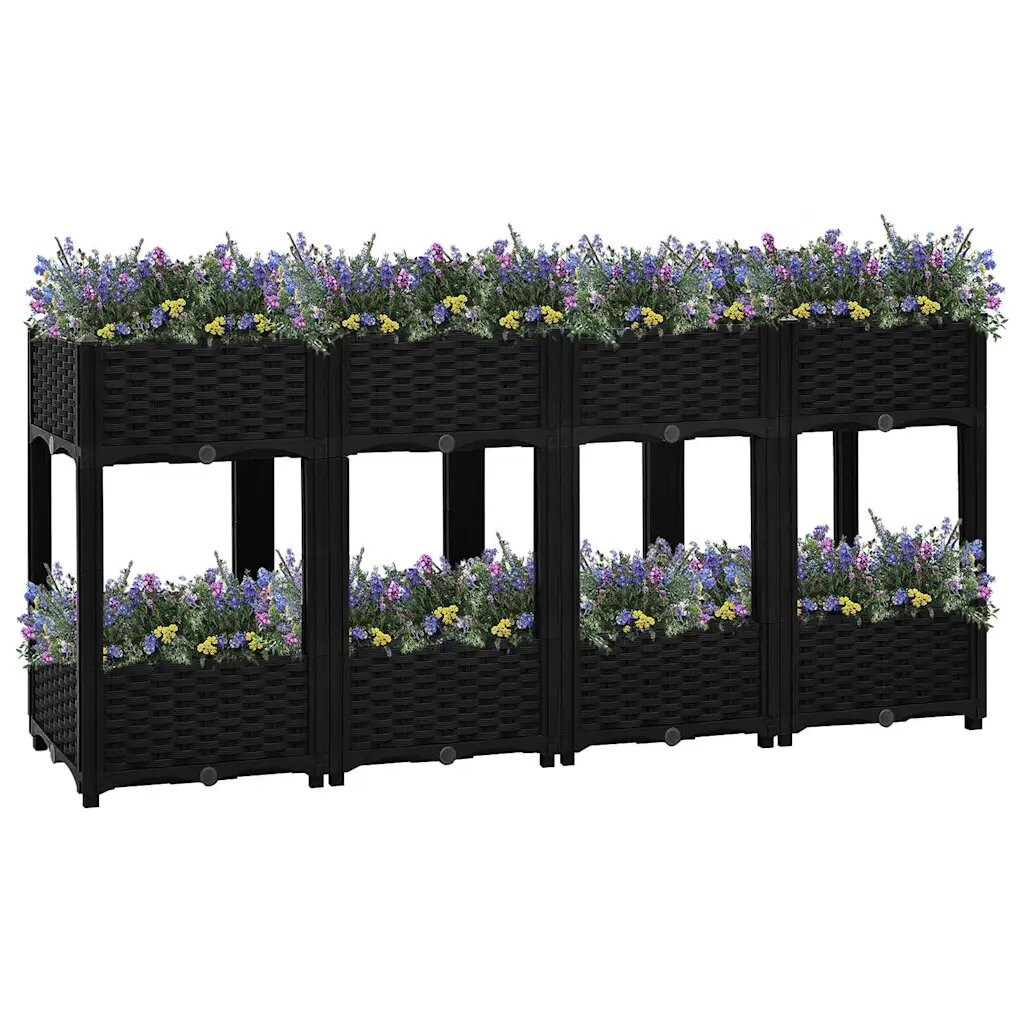 vidaXL Повдигната леха 160x40x71 см полипропилен