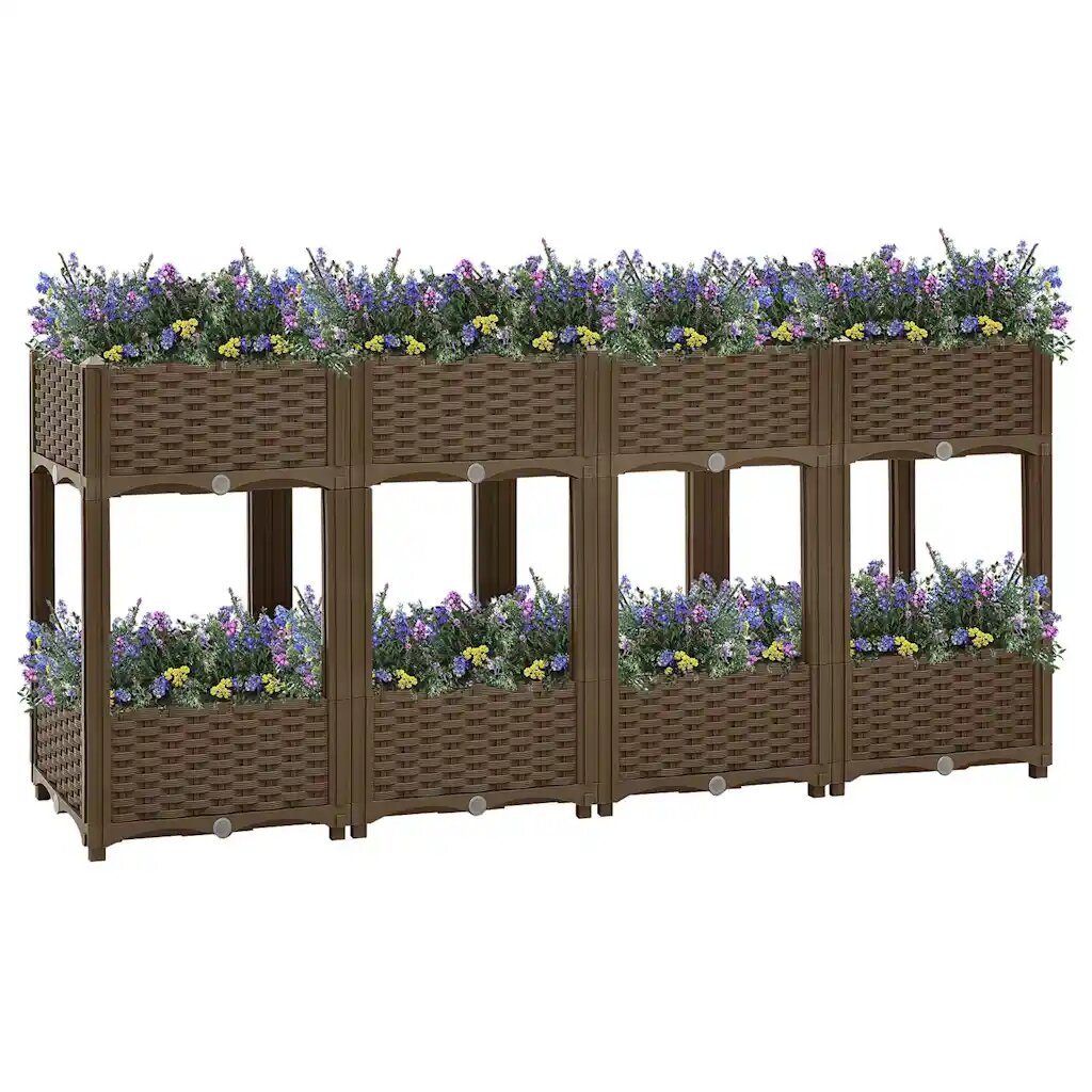 vidaXL Повдигната леха 160x40x71 см полипропилен