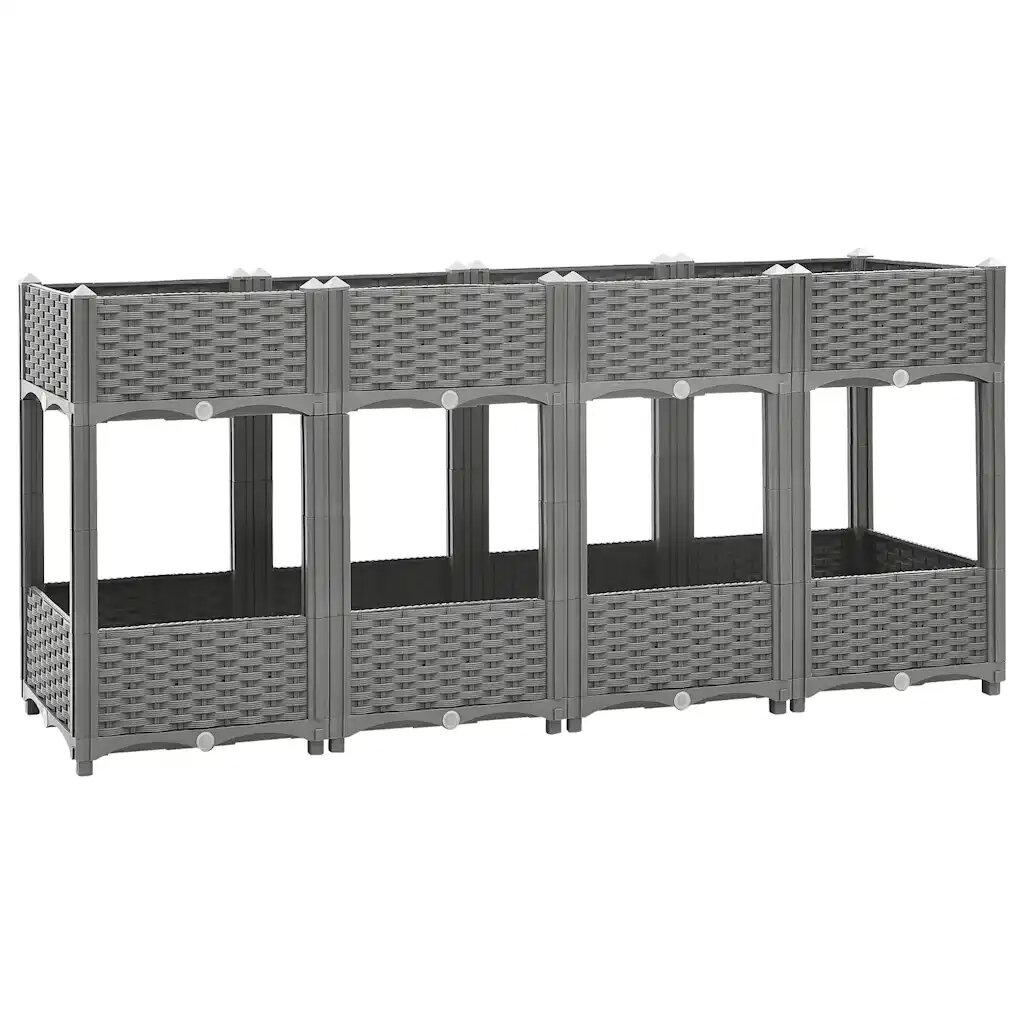 vidaXL Повдигната леха 160x40x71 см полипропилен