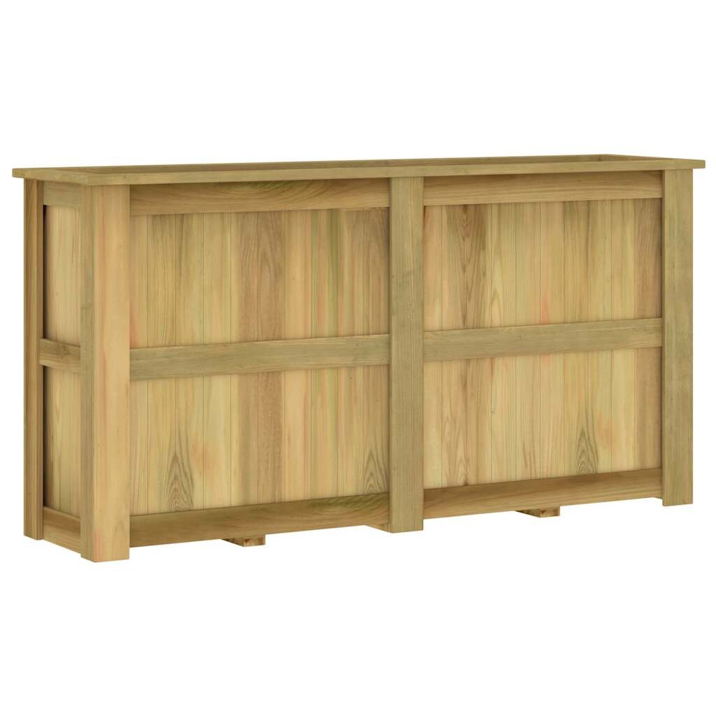 vidaXL Повдигната леха 196x50x100 см импрегнирано борово дърво