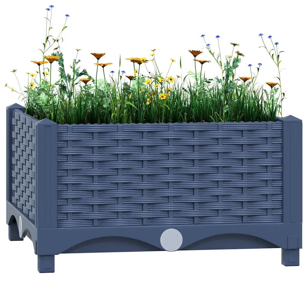 vidaXL Повдигната леха 40x40x23 см полипропилен