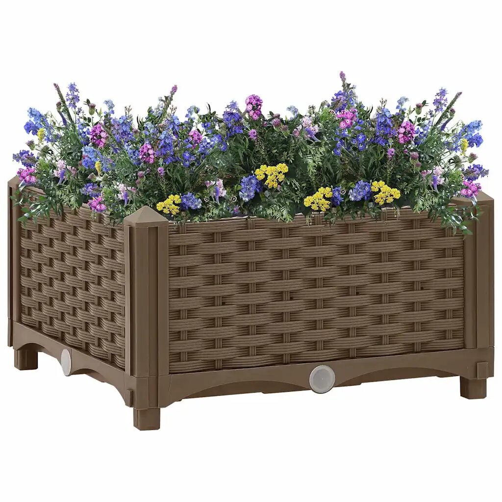 vidaXL Повдигната леха 40x40x23 см полипропилен