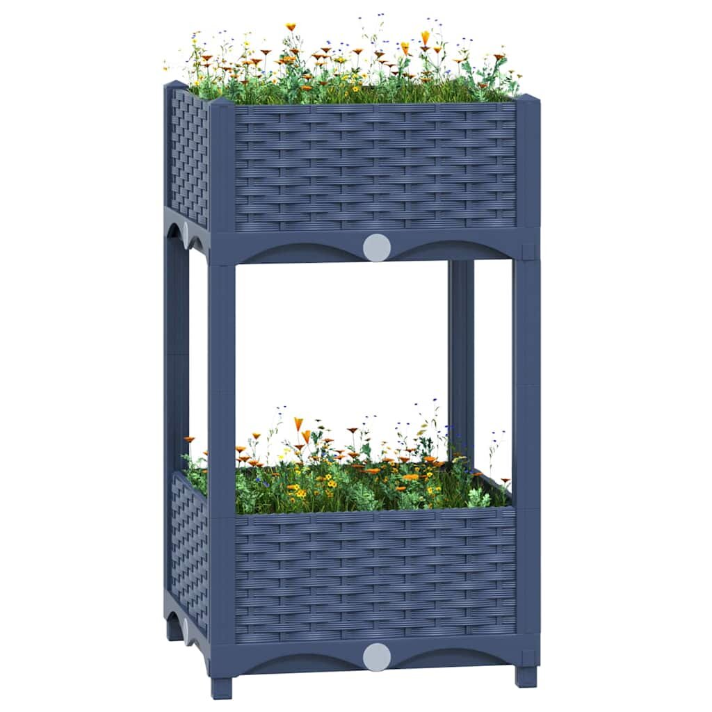 vidaXL Повдигната леха 40x40x71 см полипропилен