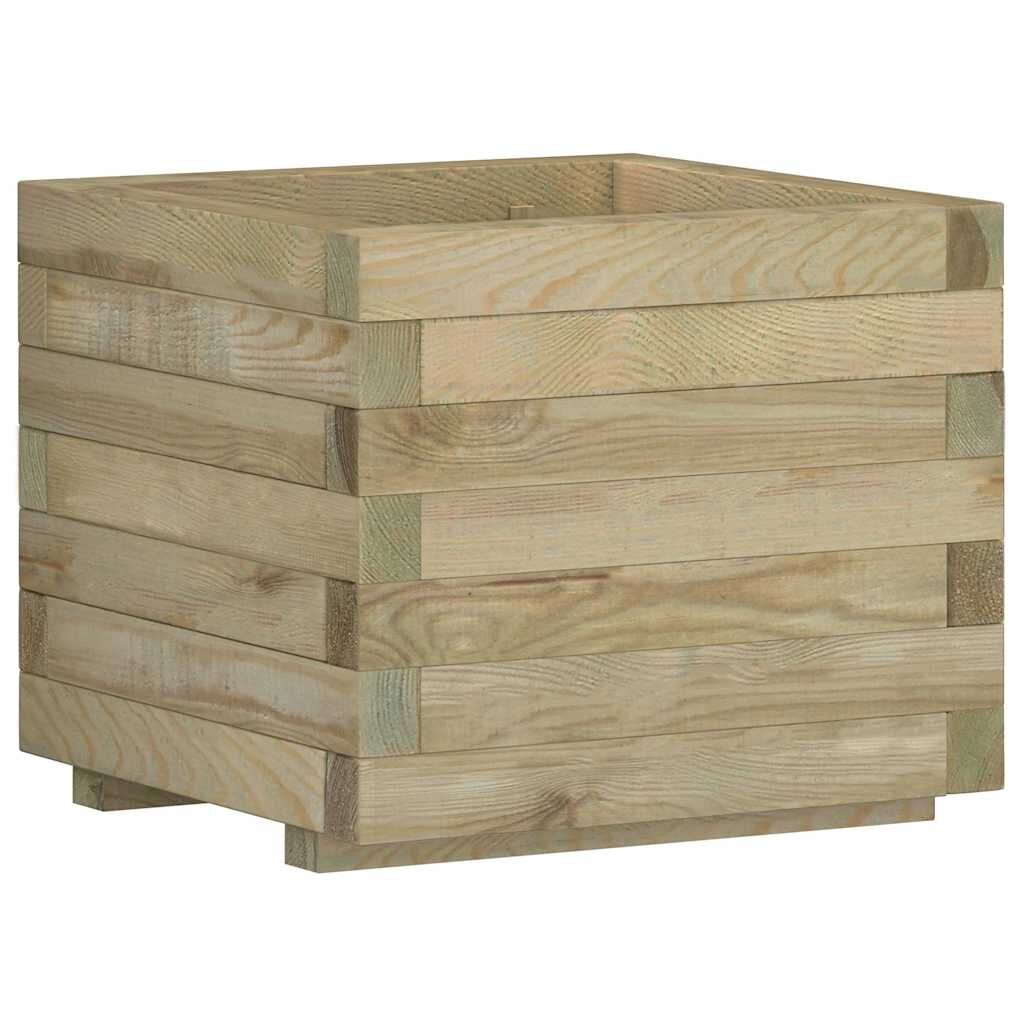 vidaXL Повдигната леха 50x50x40 см дървена квадратна