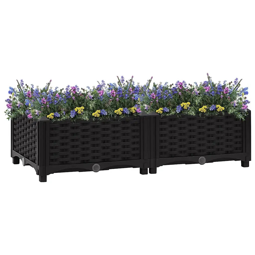 vidaXL Повдигната леха 80x40x23 см полипропилен