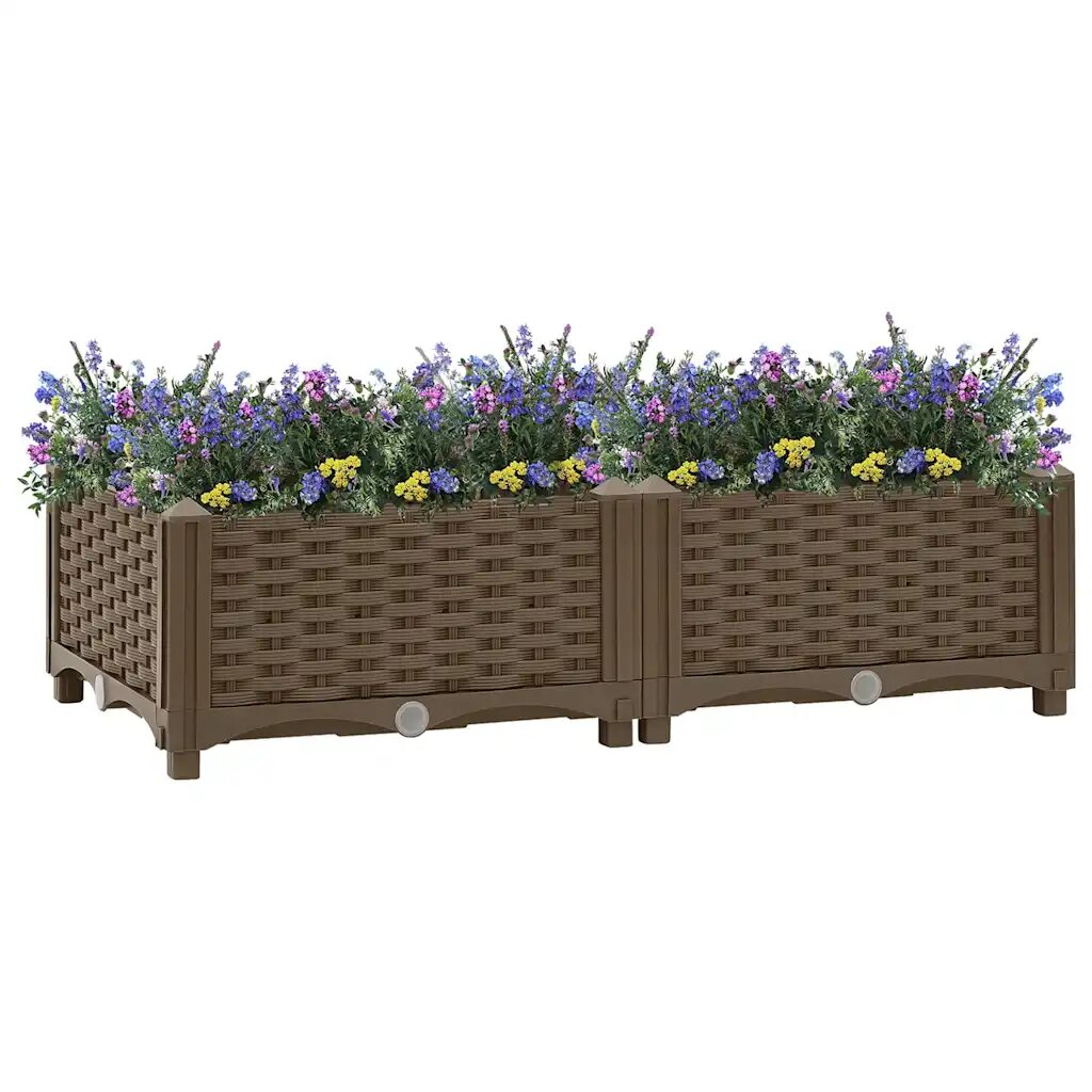 vidaXL Повдигната леха 80x40x23 см полипропилен