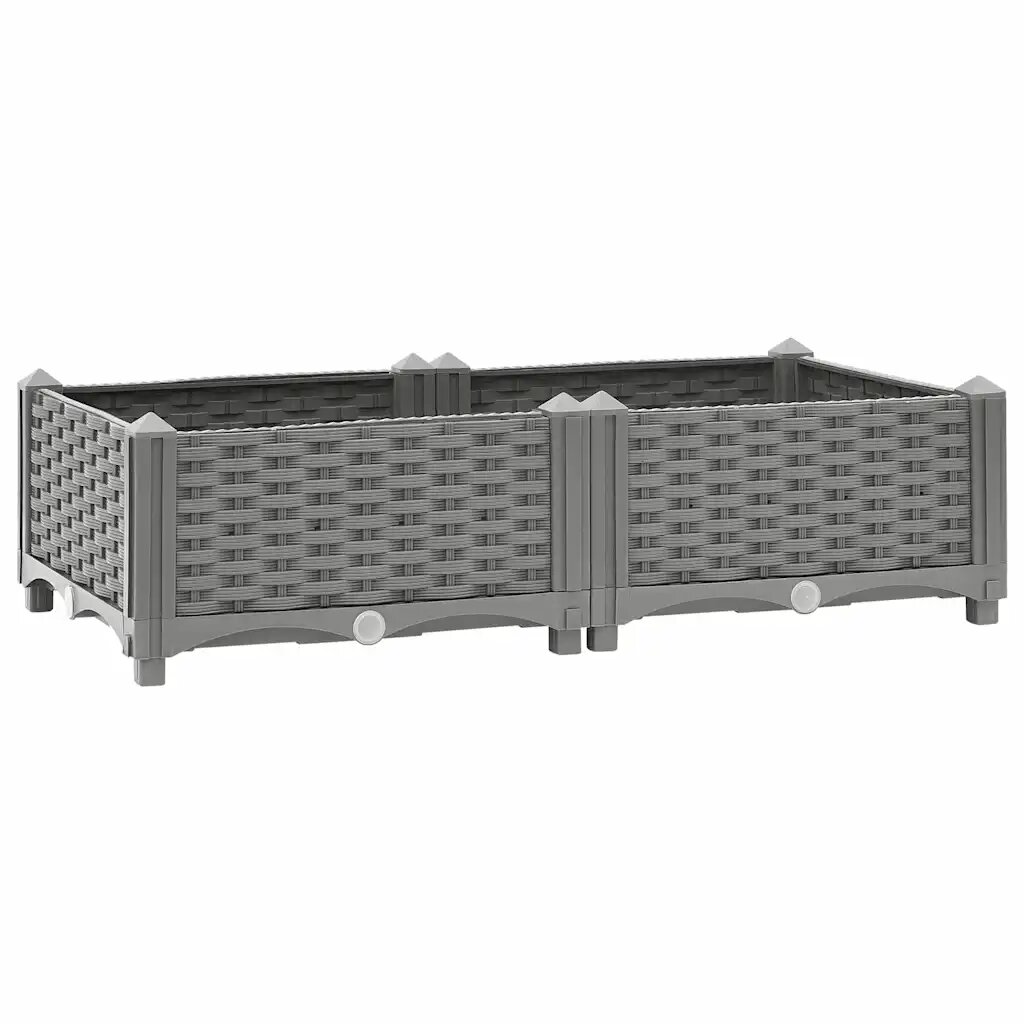 vidaXL Повдигната леха 80x40x23 см полипропилен