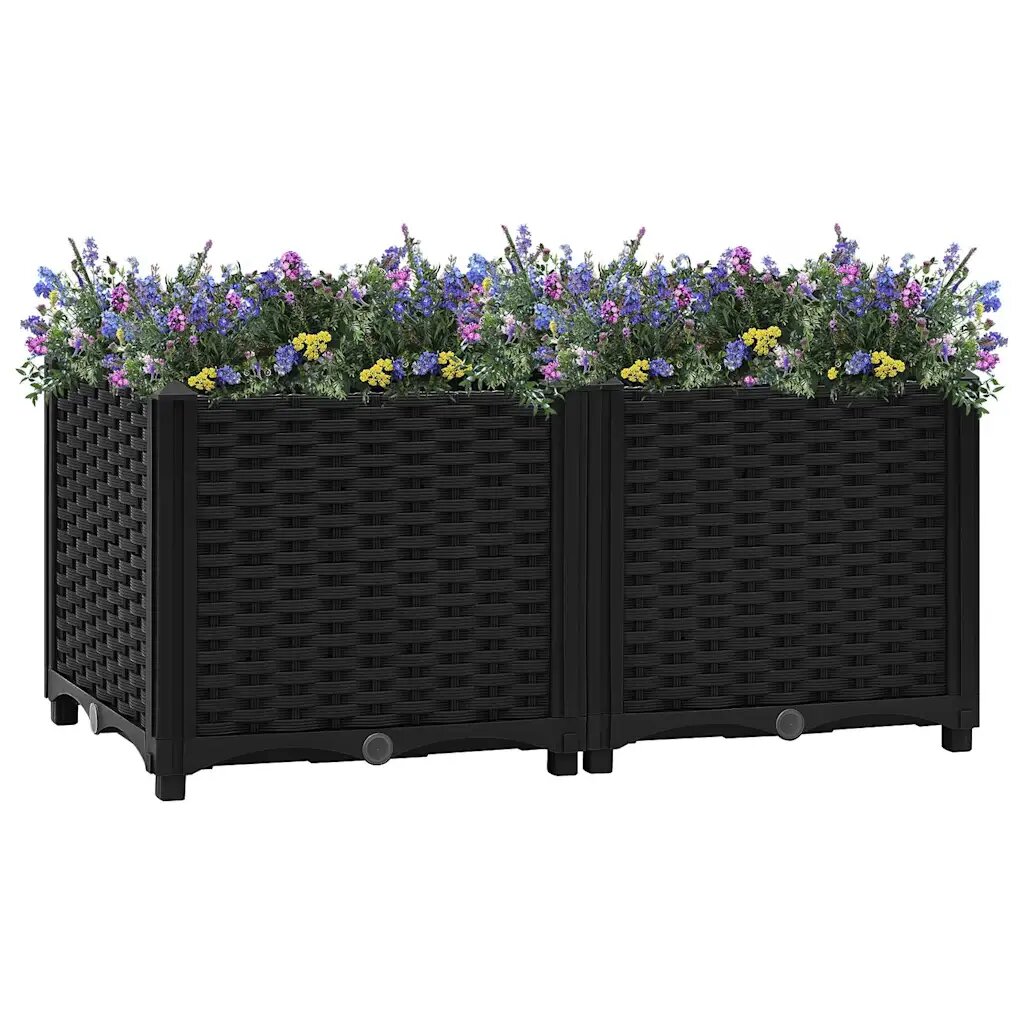 vidaXL Повдигната леха 80x40x38 см полипропилен