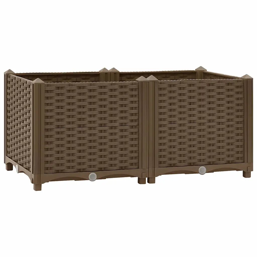 vidaXL Повдигната леха 80x40x38 см полипропилен