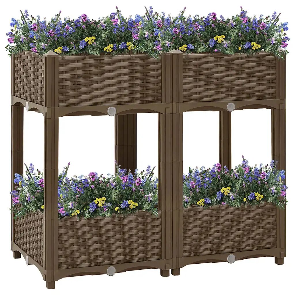 vidaXL Повдигната леха 80x40x71 см полипропилен